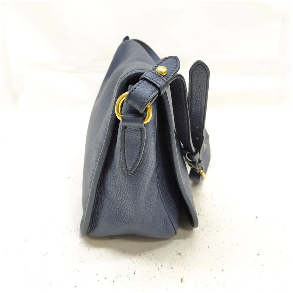 Auth PRADA Baltico Blue Vitello Daino Leather Phenix Crossbody Messenger Bag Ex+ - Picture 5 of 13